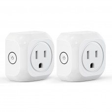 Mini Smart Plugs That Work with Alexa and Google Home, MONGERY WiFi Outlet Socket with Remote Control &amp; Timer Function, No Hub Required, 2.4G WiFi Only FCC/CE/Rohs/IC Listed (2 Pack)