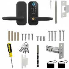 Smart Lock,SMONET Fingerprint Door Lock with Reversible Handle,Keyless Entry Bluetooth Deadbolt Lock ,Free APP,IC Card,Anti-peep Code,Work with Alexa,Smart Lever for Home,Office,Apartment