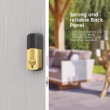 Smart Lock SMONET Bluetooth Keyless Entry Keypad Smart Deadbolt-Fingerprint Electronic Deadbolt Door Lock-App Control, Remote Ekeys Sharing, Free App Monitoring Easy to Install for Homes and Hotel