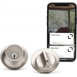 Level Lock Smart Lock - Touch Edition, Keyless Entry Using Touch, a Key Card, or Smartphone. Bluetooth Enabled, Works with Ring and Apple HomeKit - Satin Nickel