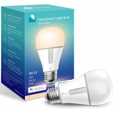 Light Bulb KL110, LED Wi-Fi Smart Bulb Works with Alexa and Google Home, A19 Dimmable, 2.4Ghz, No Hub Required, 800LM Soft White (2700K), 9W (60W Equivalent)