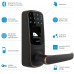 ULTRALOQ UL3 BT 2nd Gen Smart Lock + WiFi Bridge 5-in-1 Keyless Entry Electronic Door Handle, Black