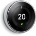 Google Nest Learning Thermostat - Programmable Smart Thermostat for Home - 3rd Generation Nest Thermostat - Works with Alexa - Stainless Steel