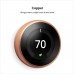 Google Nest Learning Thermostat - Programmable Smart Thermostat for Home - 3rd Generation Nest Thermostat - Works with Alexa - Stainless Steel